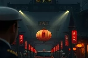 白噪音日记封面，深夜书桌上亮着的一盏台灯与摊开的笔记本